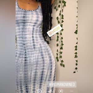 Blue tie dye summer maxi Sunday gre ( formerly known as 347gre)